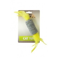 Papillon Pet Products Roller with rattle and feathers 10 cm on card