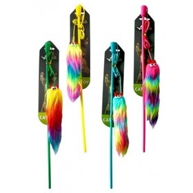 Papillon Pet Products Palo con topo piatto arcobaleno 15 cm