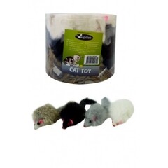 Papillon Pet Products Mouse with rattle 8cm.white grey brown black