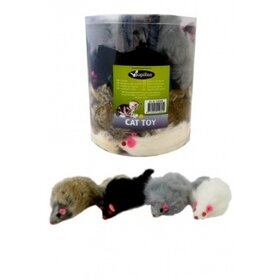 Papillon Pet Products Topo con sonaglio 11cm.bianco grigio marrone nero