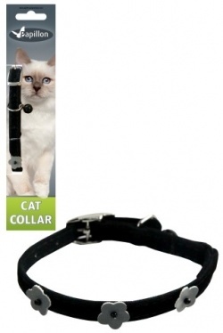 Papillon Pet Products Collare di velluto riflettente per gatti 10 mm x 28 cm