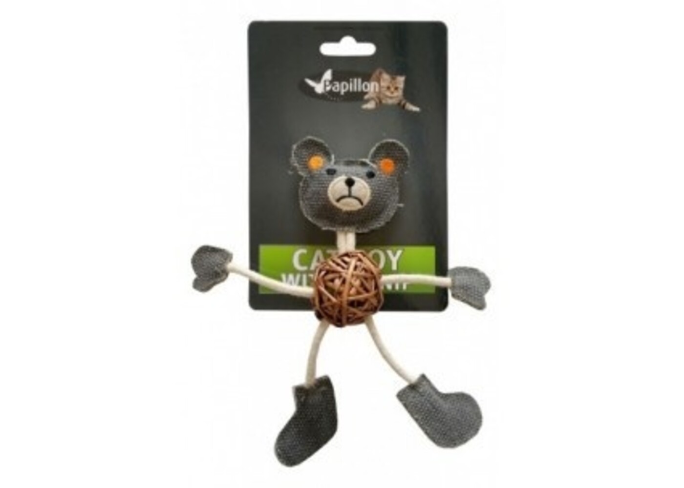 Papillon Pet Products Papillon Beer knuffeltje met kattenkruid