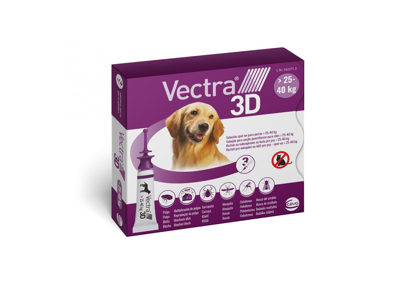 Ceva Vectra 3D L Spot-on Dog 25 - 40 kg  Best before 06/2025