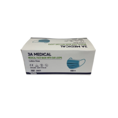 3A Medical Maschera procedurale con passanti per le orecchie 50 pezzi