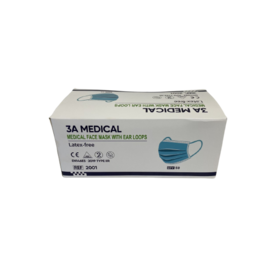  3A Medical Maschera procedurale con passanti per le orecchie 50 pezzi