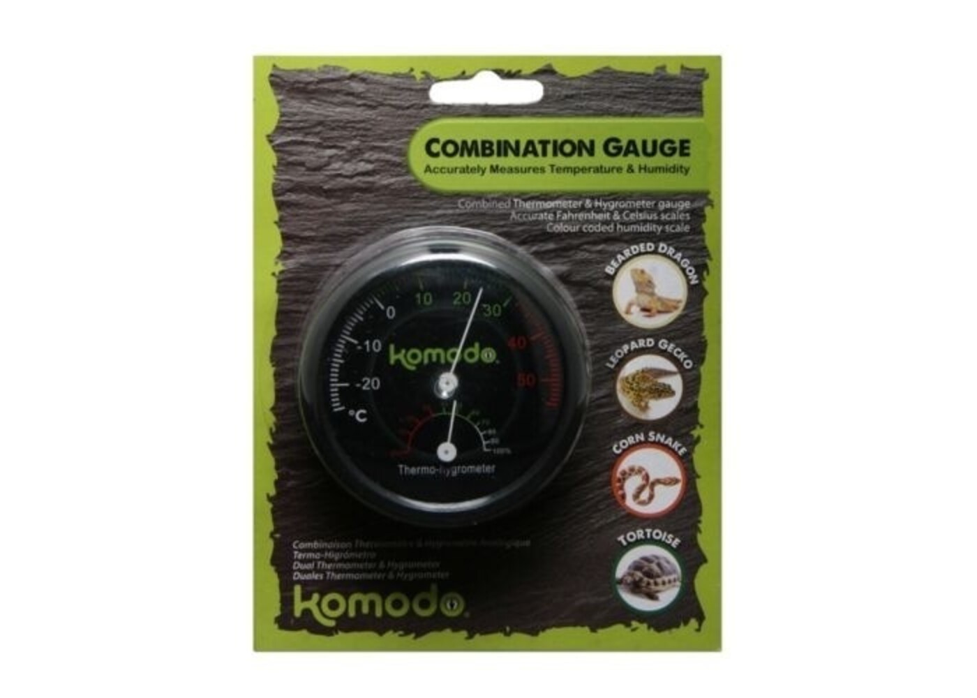 Komodo Komodo Combined Thermometer & Hygrometer Analog