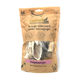 Carniwell Carniwell Oreilles de lapin avec fourrure 70g