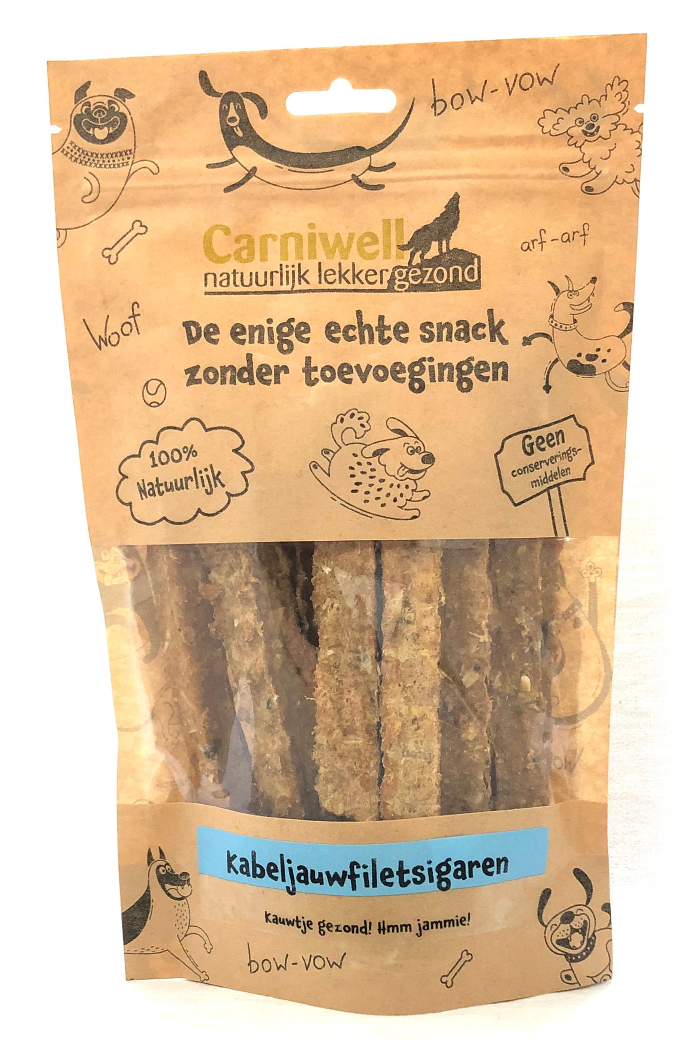 Carniwell Carniwell Kabeljau Filet Zigarren 100g