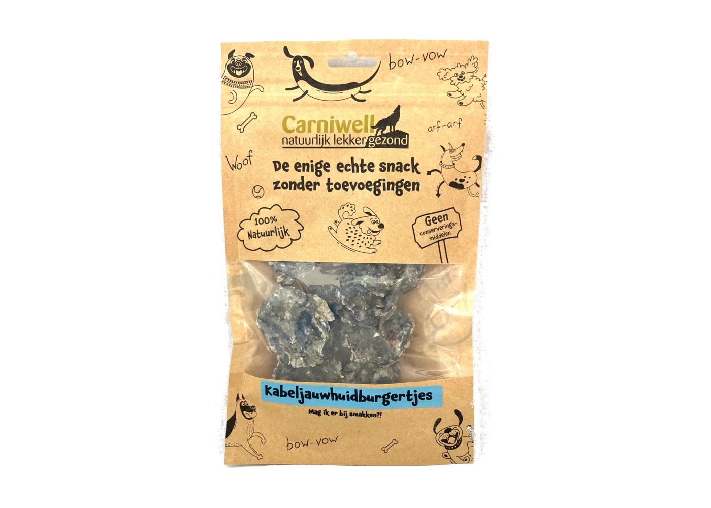 Carniwell Carniwell Hamburger di pelle di merluzzo 80g