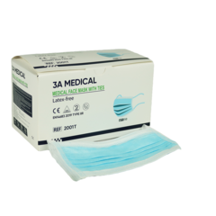 3A Medical Medizinische Mundmasken mit Saiten - 20 Kisten (x 50st/Box)