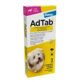 Adtab AdTab  Kautabletten Hund 112 mg - 2,5-5,5 kg - 3 Tabletten