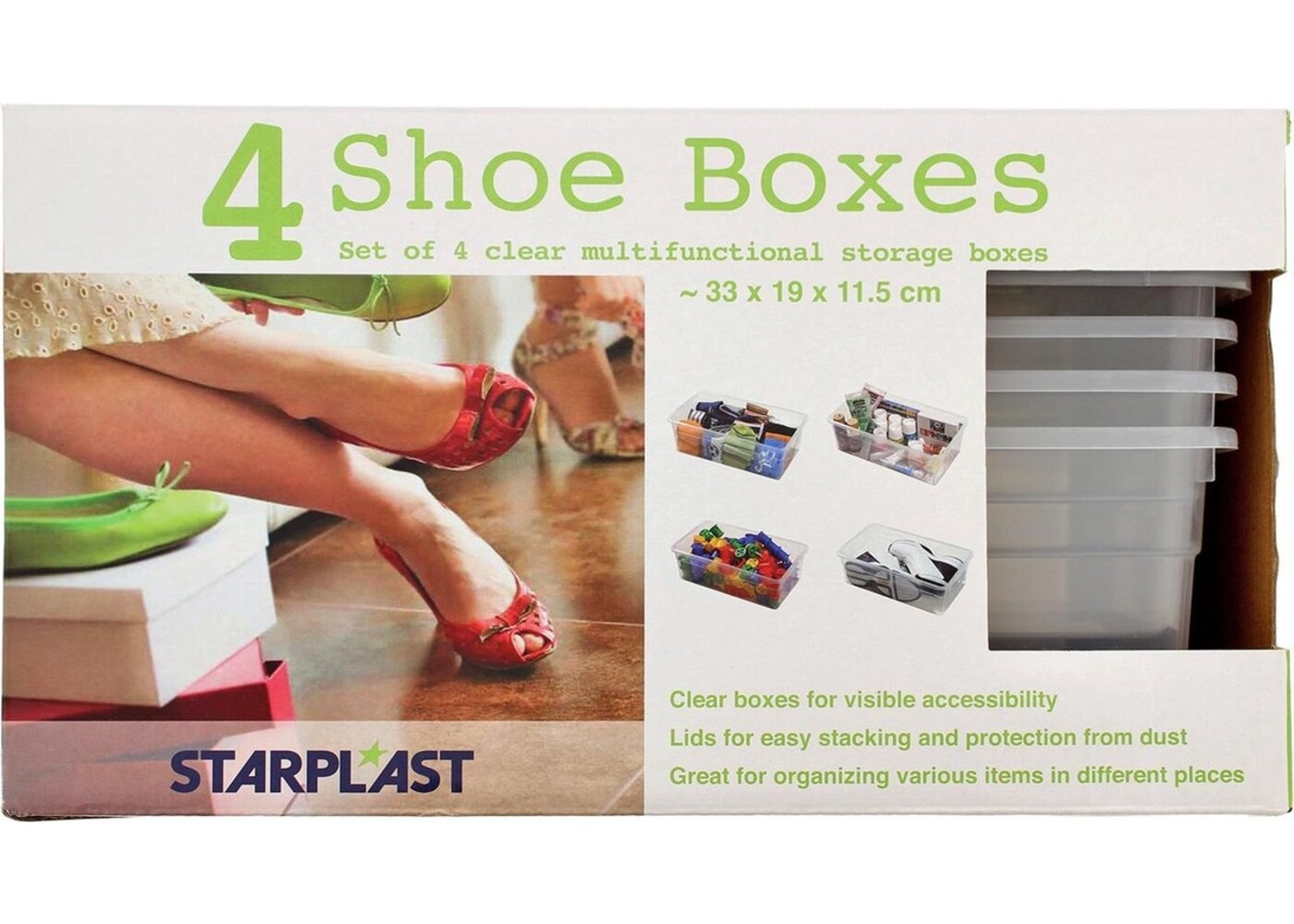 Starplast Starplast 4 Scatole per scarpe trasparenti