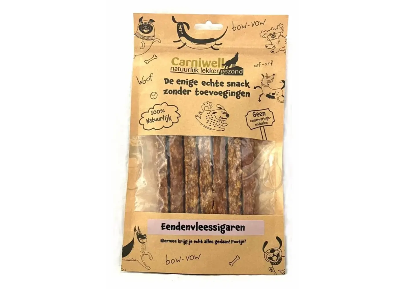 Carniwell Carniwell Sigari di carne d'anatra 100g