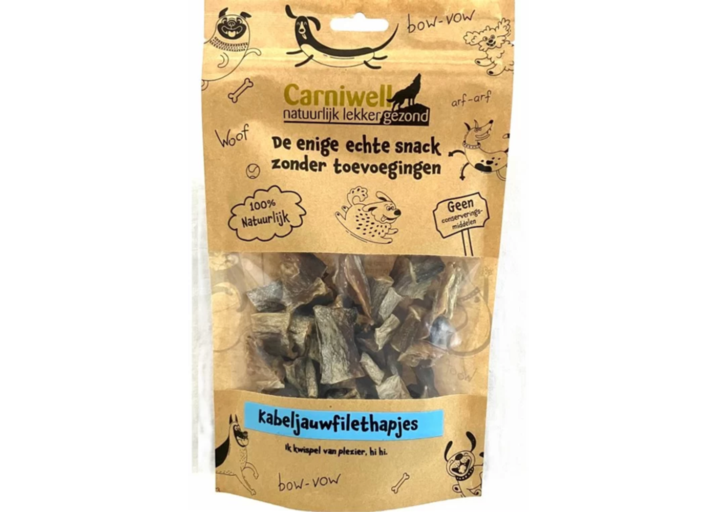 Carniwell Carniwell Cod fillet snacks 100g