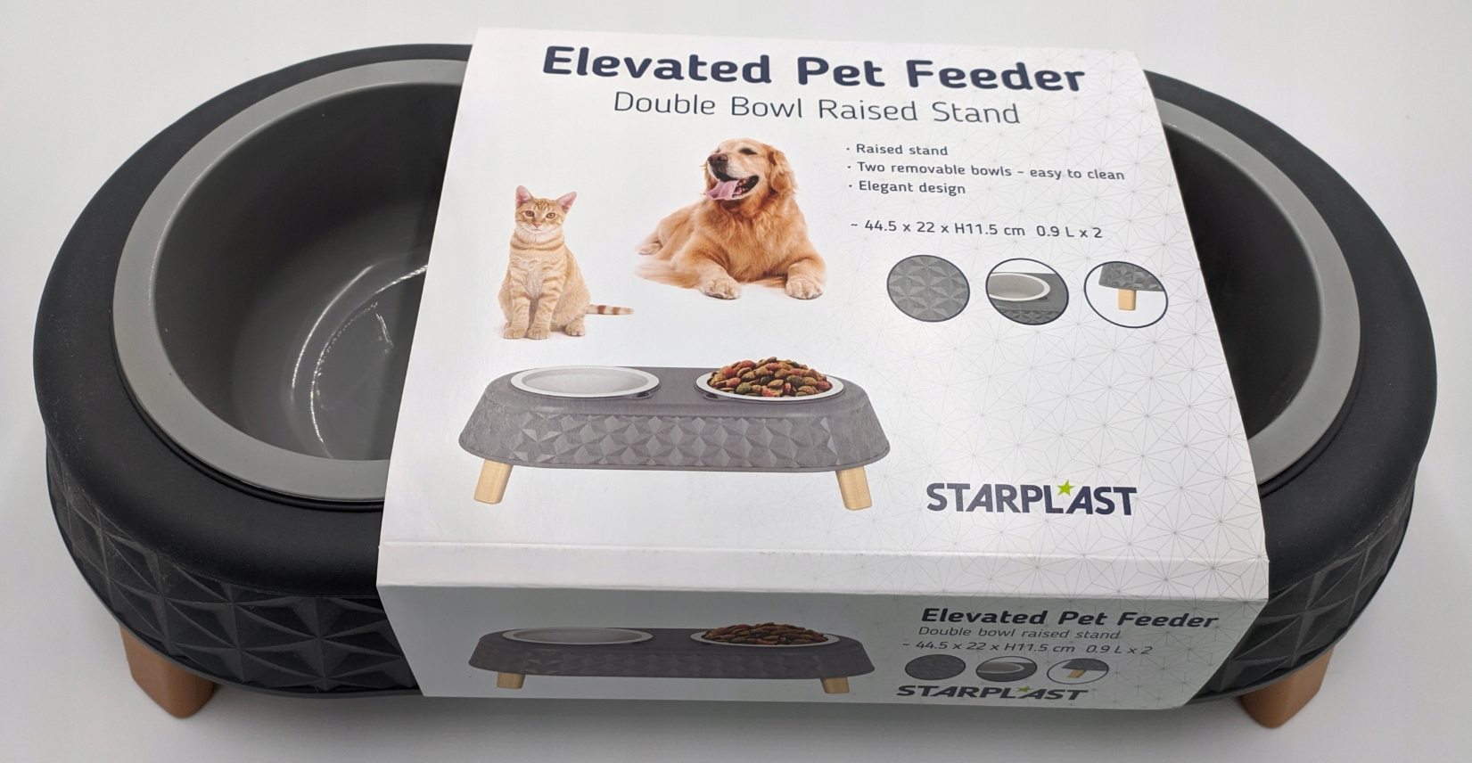 Starplast Starplast Doppia ciotola di alimentazione nero