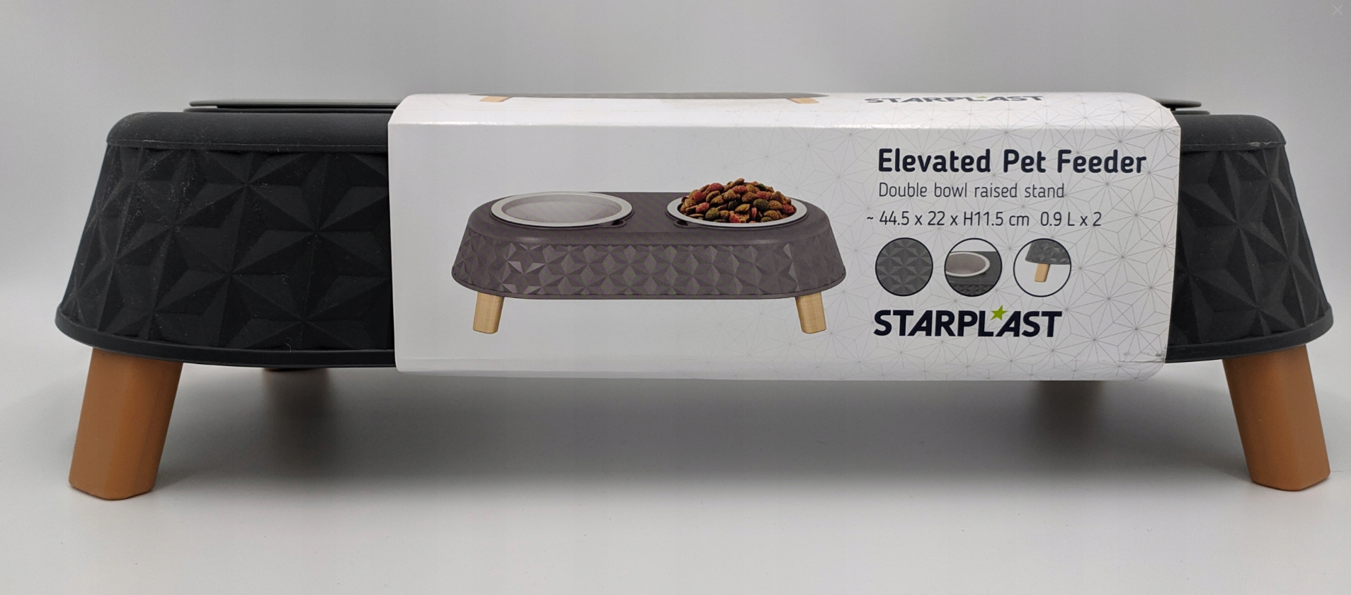 Starplast Starplast Doppia ciotola di alimentazione nero