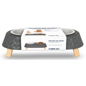Starplast Starplast Doppia ciotola di alimentazione grigio