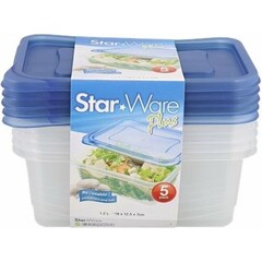 Star Ware Star Ware Plus Re-usable containers and lids 5 pack