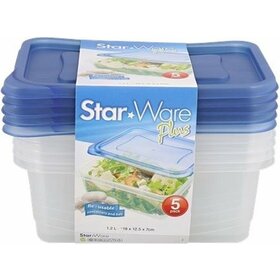 Star Ware Star Ware Plus Re-usable containers and lids 5 pack