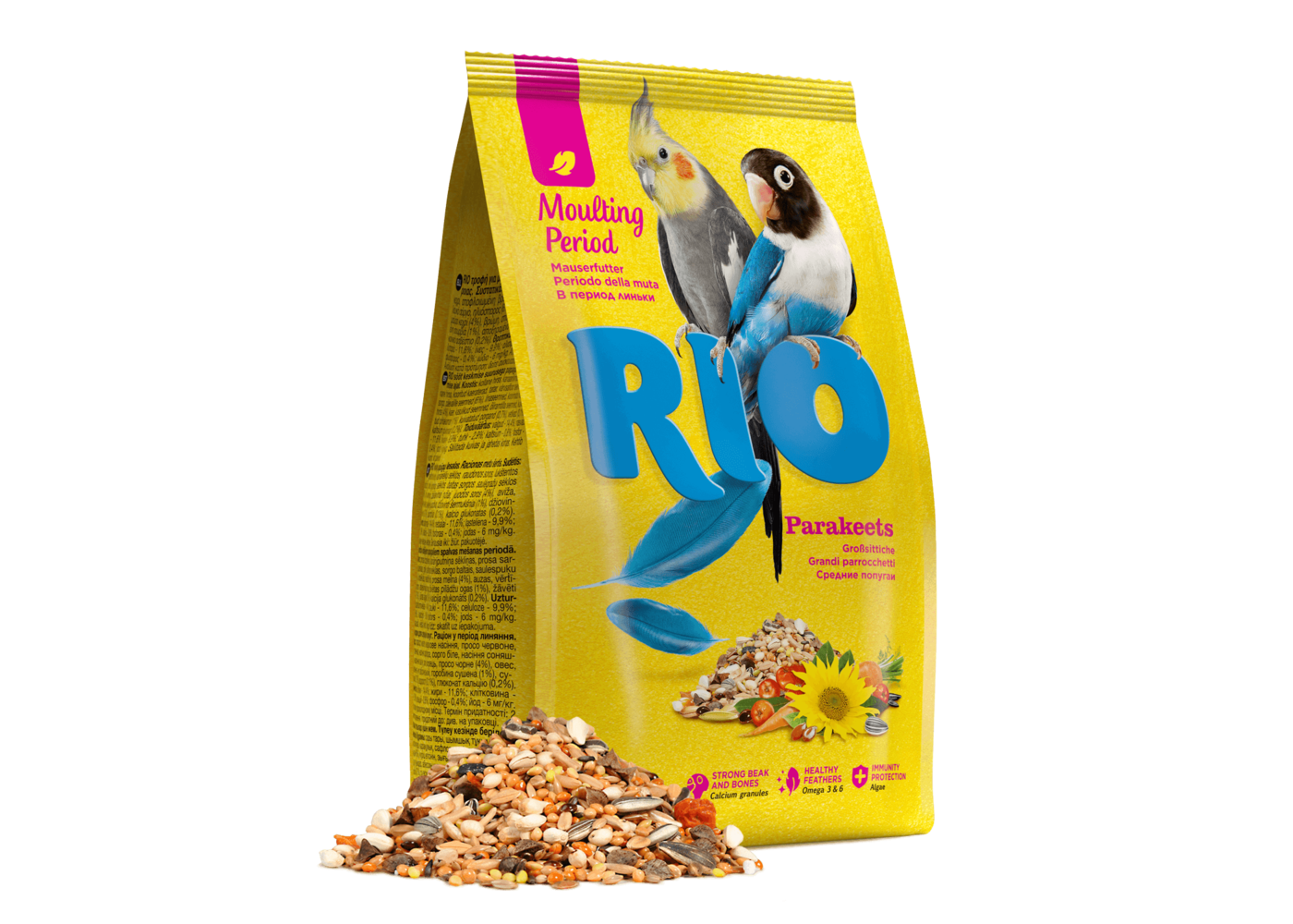 RIO RIO Mangime per pappagallini di grandi dimensioni in muta 500 g