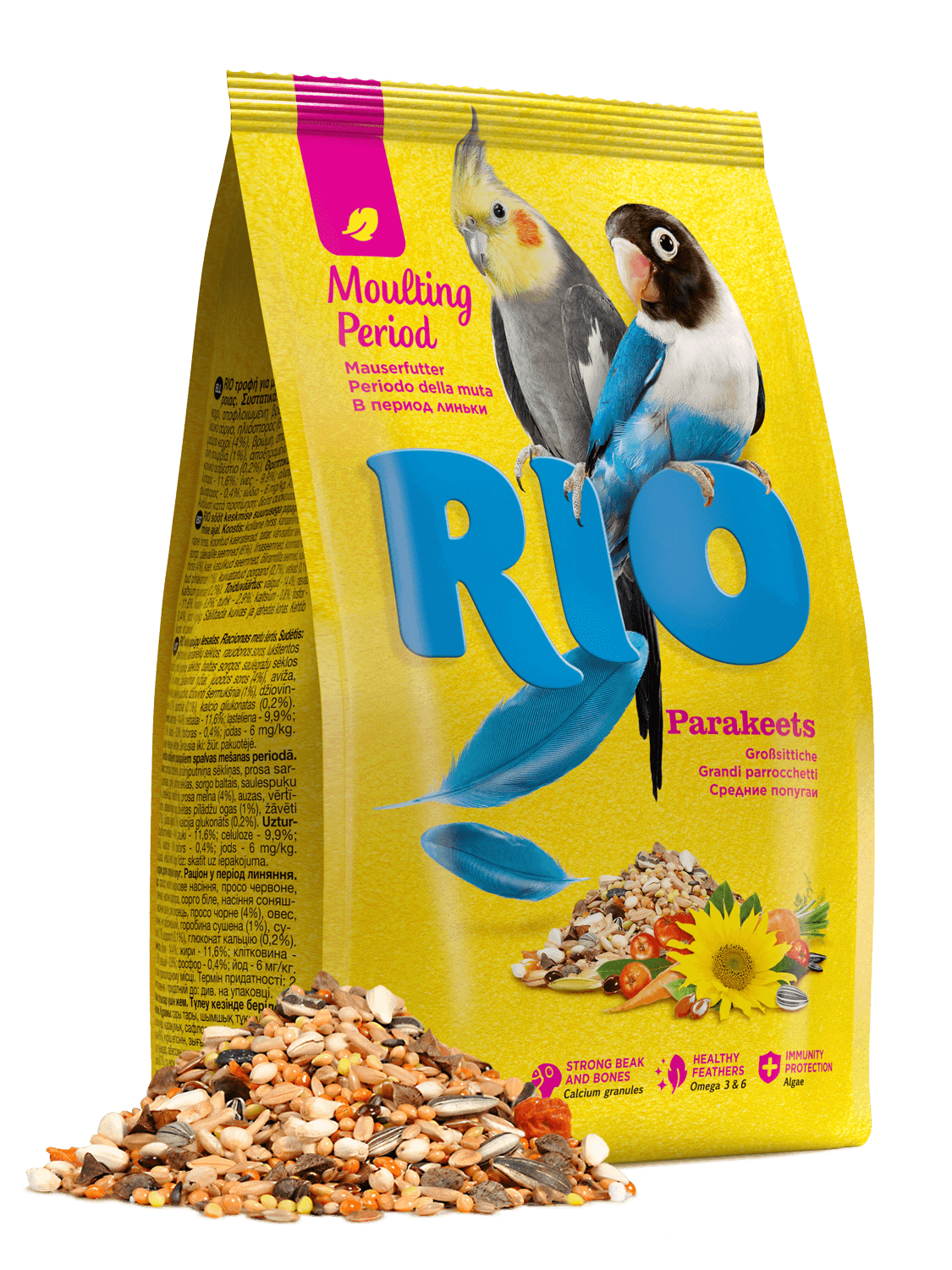 RIO RIO Mangime per pappagallini di grandi dimensioni in muta 500 g