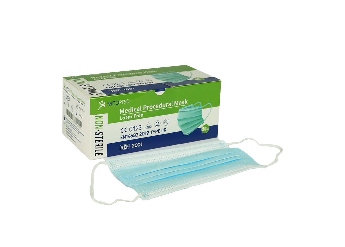 MEDPRO Medical Procedural Mask with ear loops 50 pieces