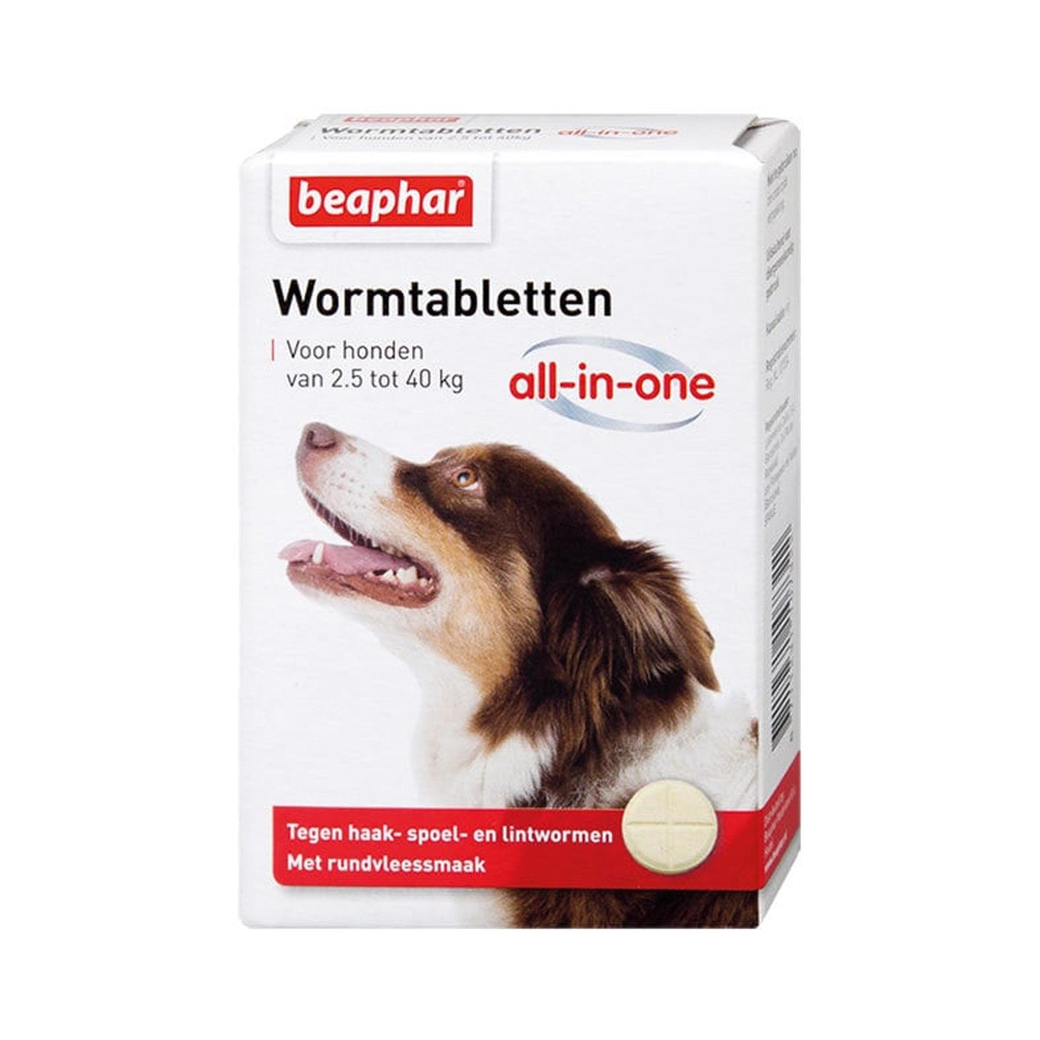 Wormtabletten all-in-one hond 2,5 - 40kg - ontwormen - Webwinkel voor aquarium huisdieren | Beest.nl