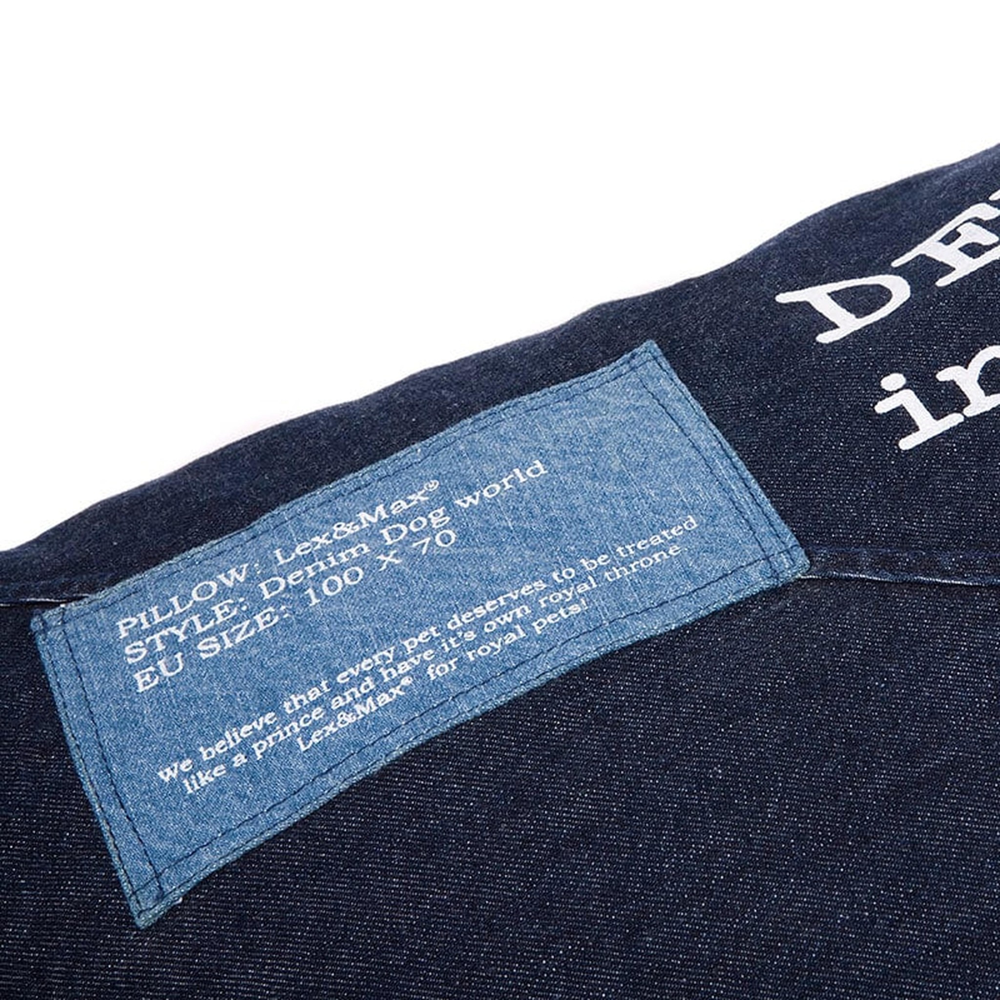 Kussen Denimworld 100 cm. faded blue - Lex en Max