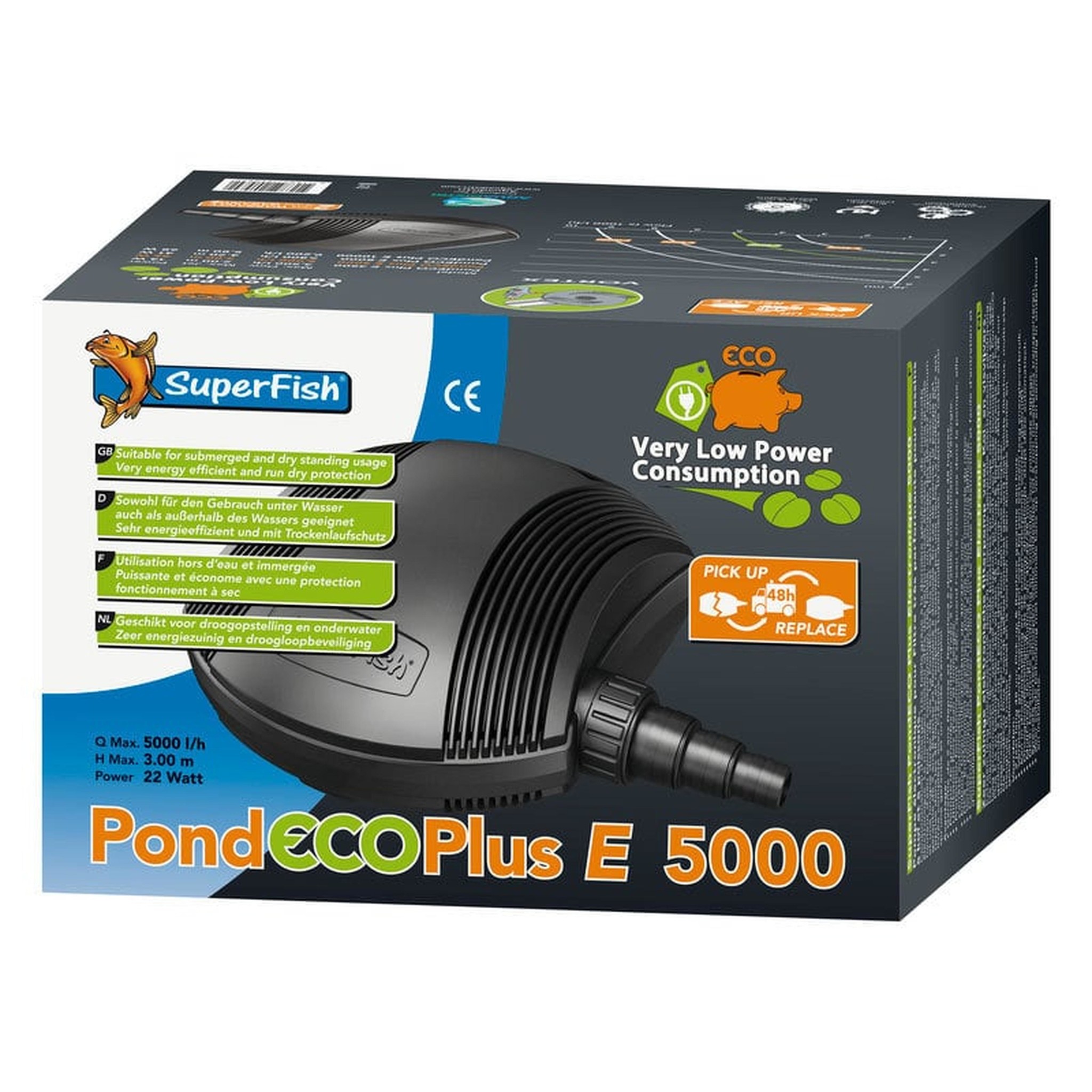 Pond Eco Plus E 5000 vijverpomp - SuperFish