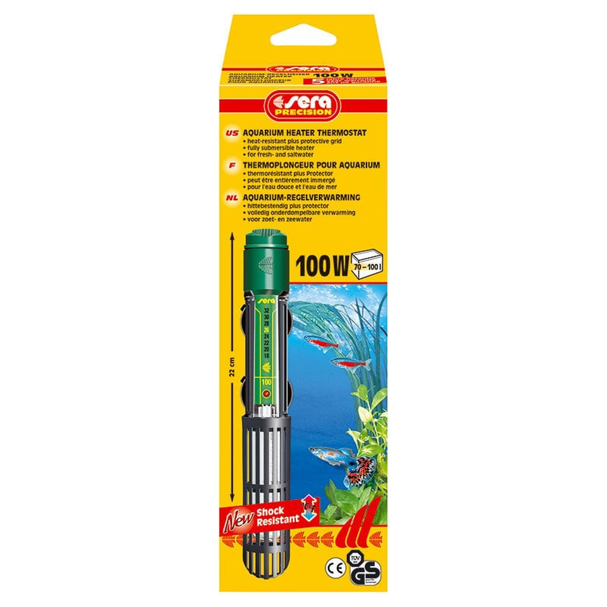 Aquarium regelverwarming 100 Watt - Sera Aquarium Verwarming