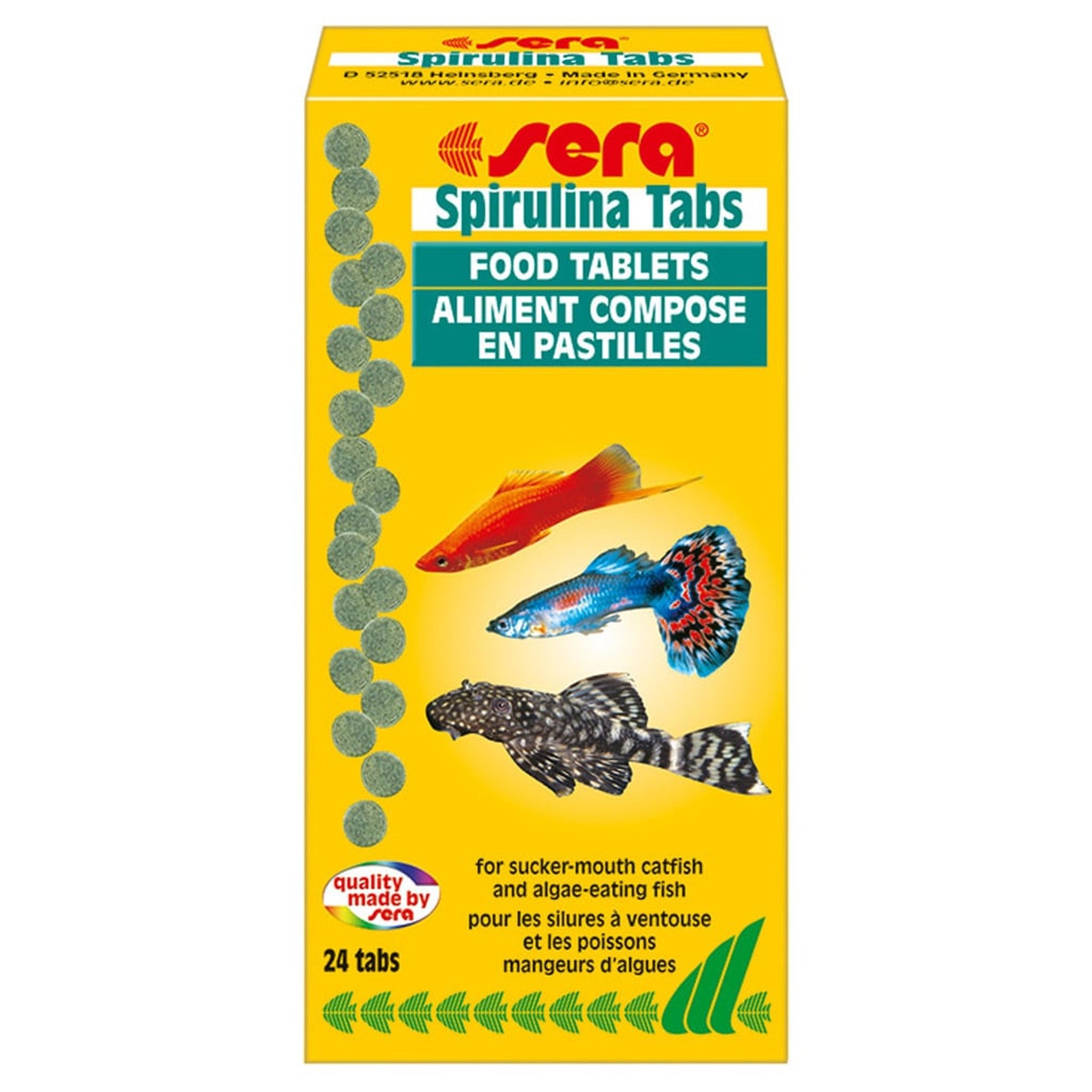 Spirulina tabletten 24 stuks - Sera Aquarium Visvoer