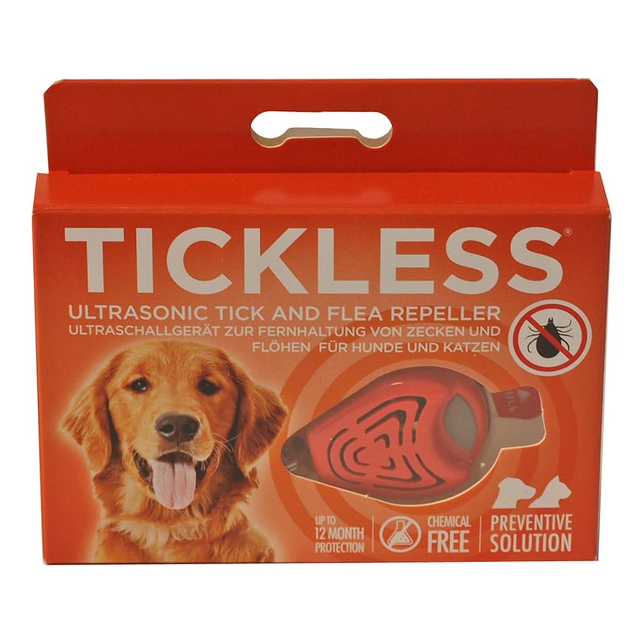 Tickless teek en vlo verjager oranje