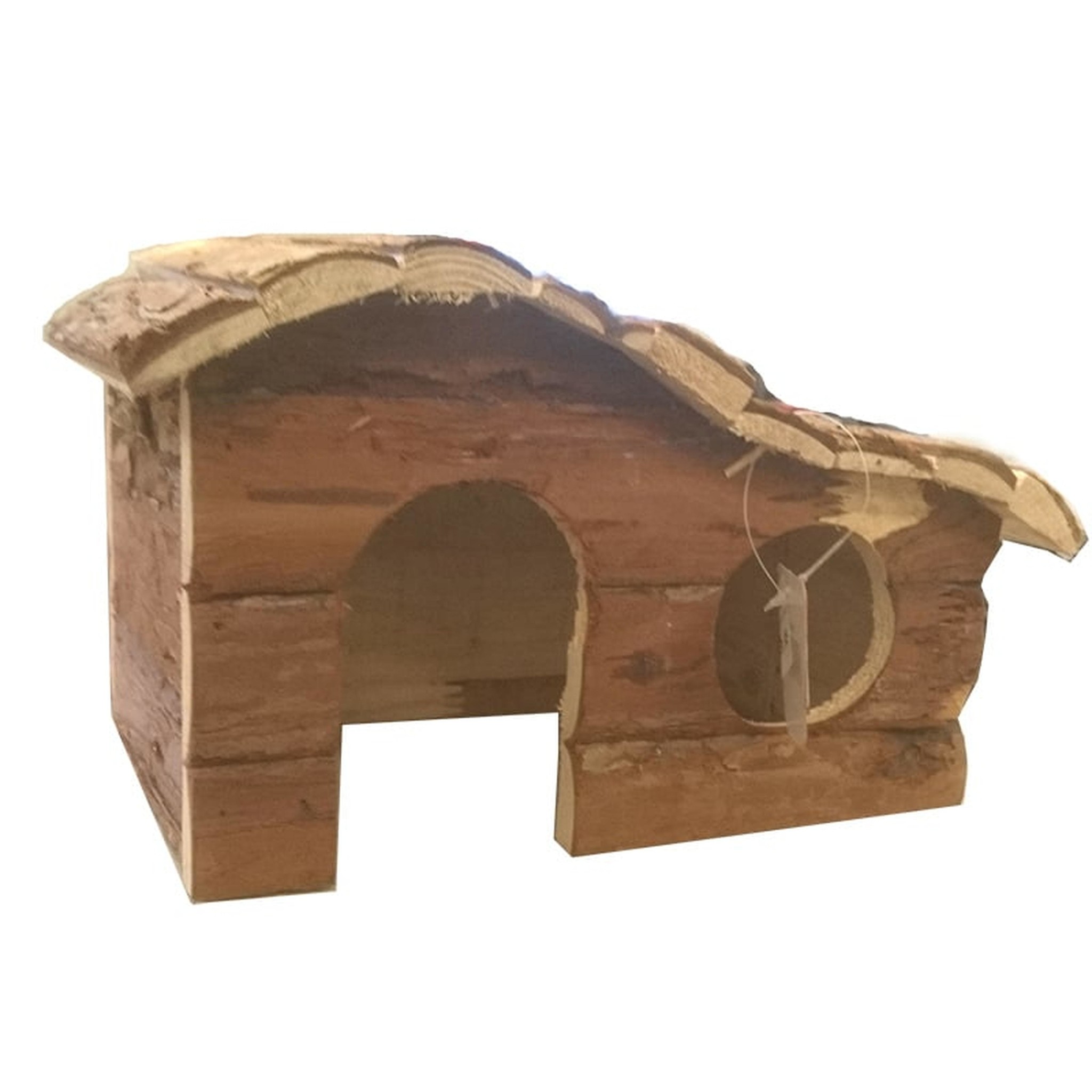 Knaagdierhuis golfdak naturel 26 cm