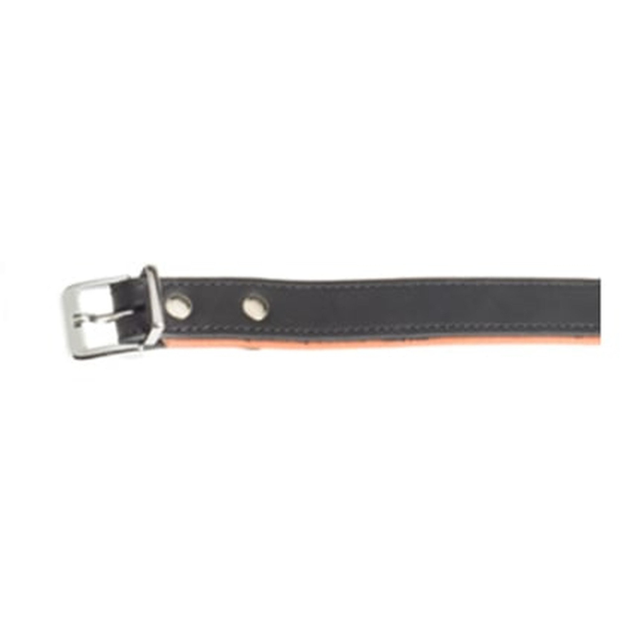 Rodeo halsband zwart/cognac - 32 cm
