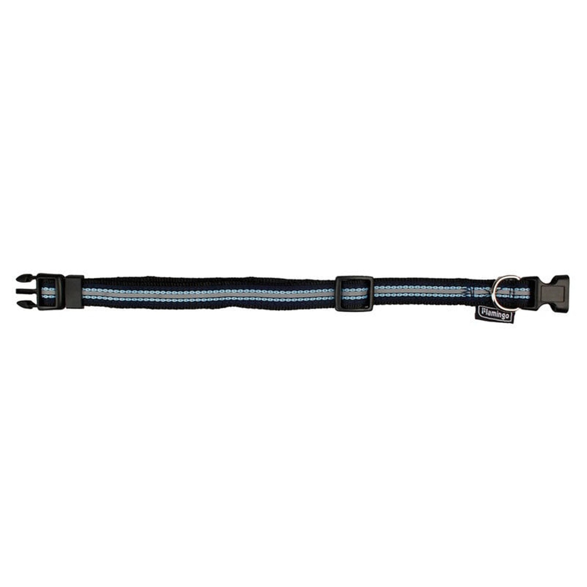 Halsband reflecterend zwart 30/45 cm.