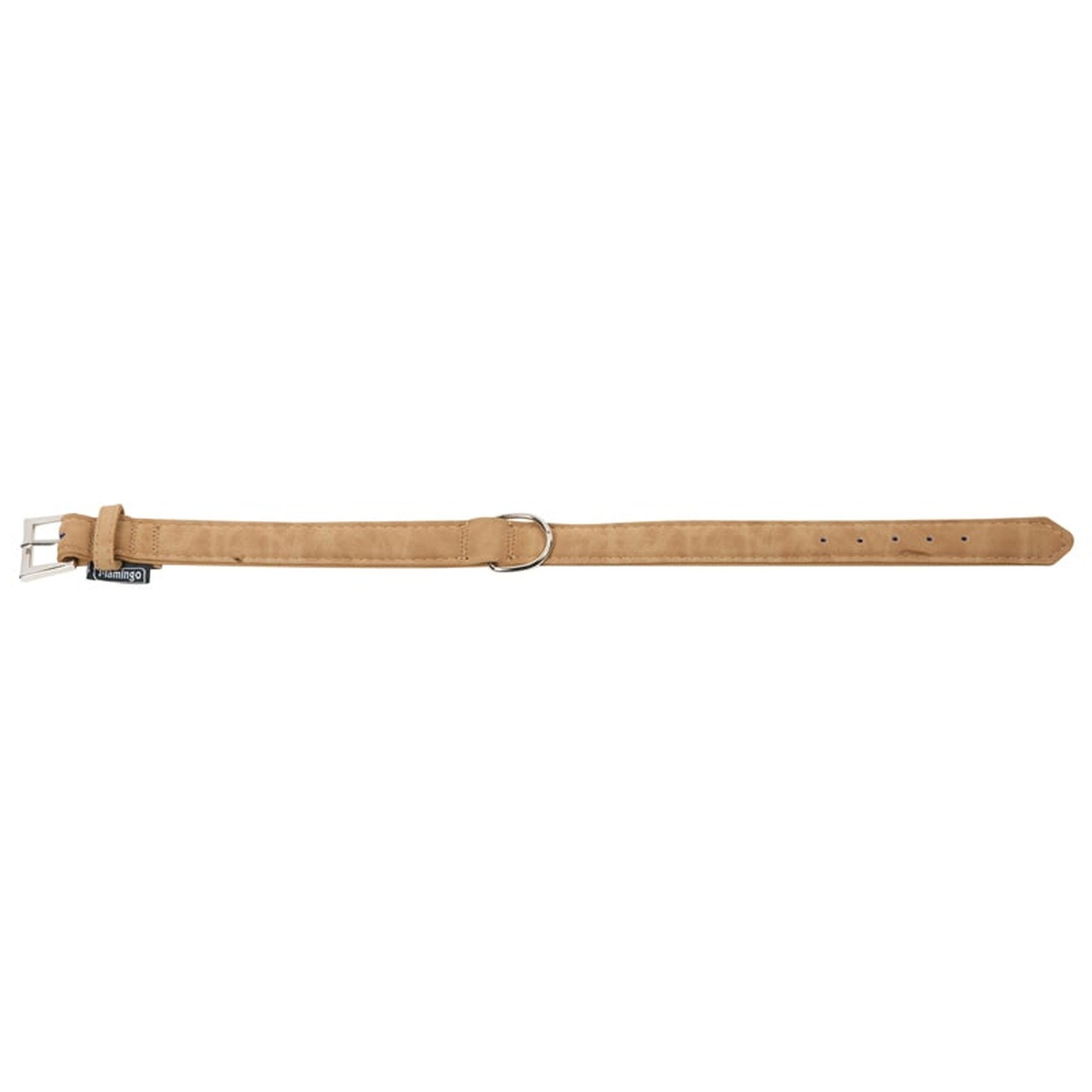 Halsband kunstleder mocca 40 cm