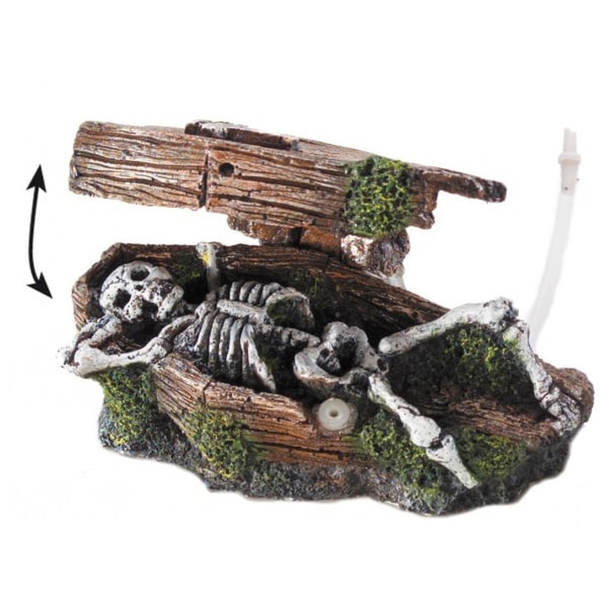 Aqua della coffin skeleton buble action - Aquarium Decoratie