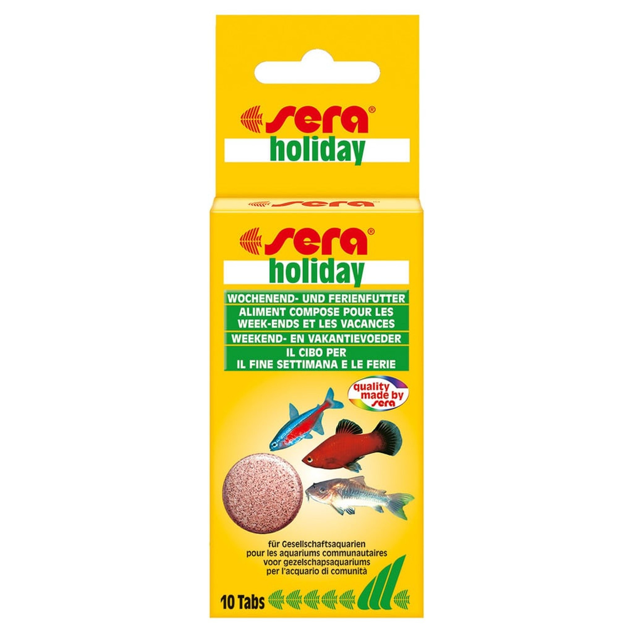 Holiday tabletten 10 stuks - Sera Aquarium Vakantievoer
