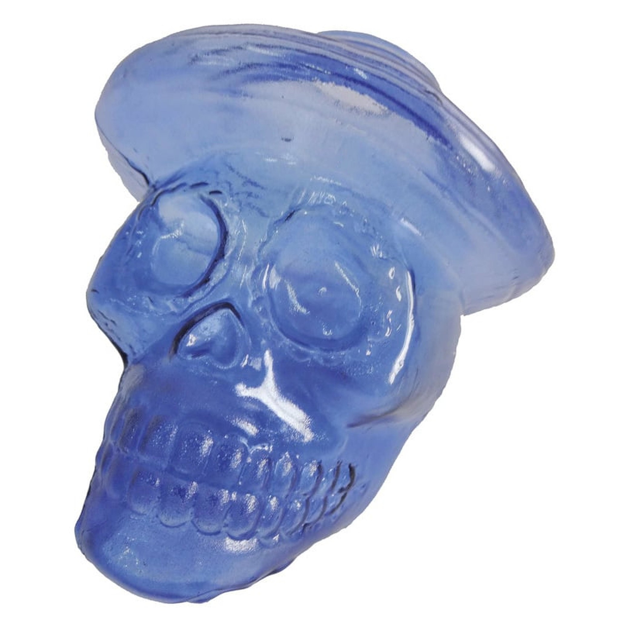 glass deco skull blauw - SuperFish Aquarium decoratie