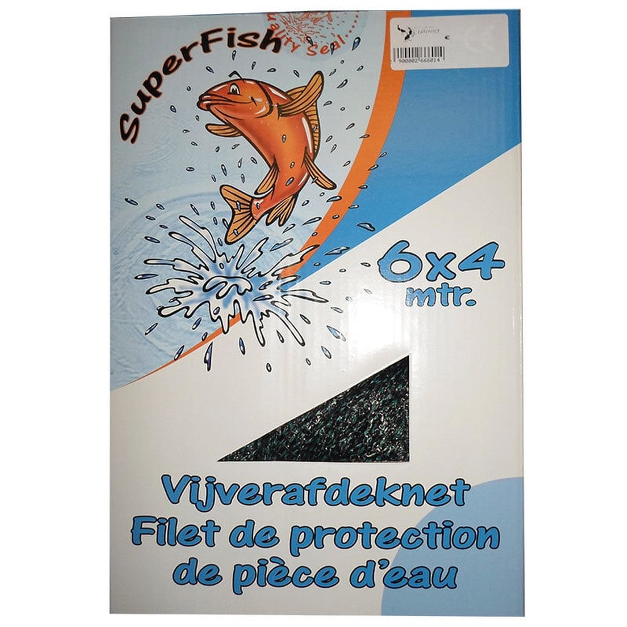 Vijvernet 6 x 4 mtr met 14 pinnen