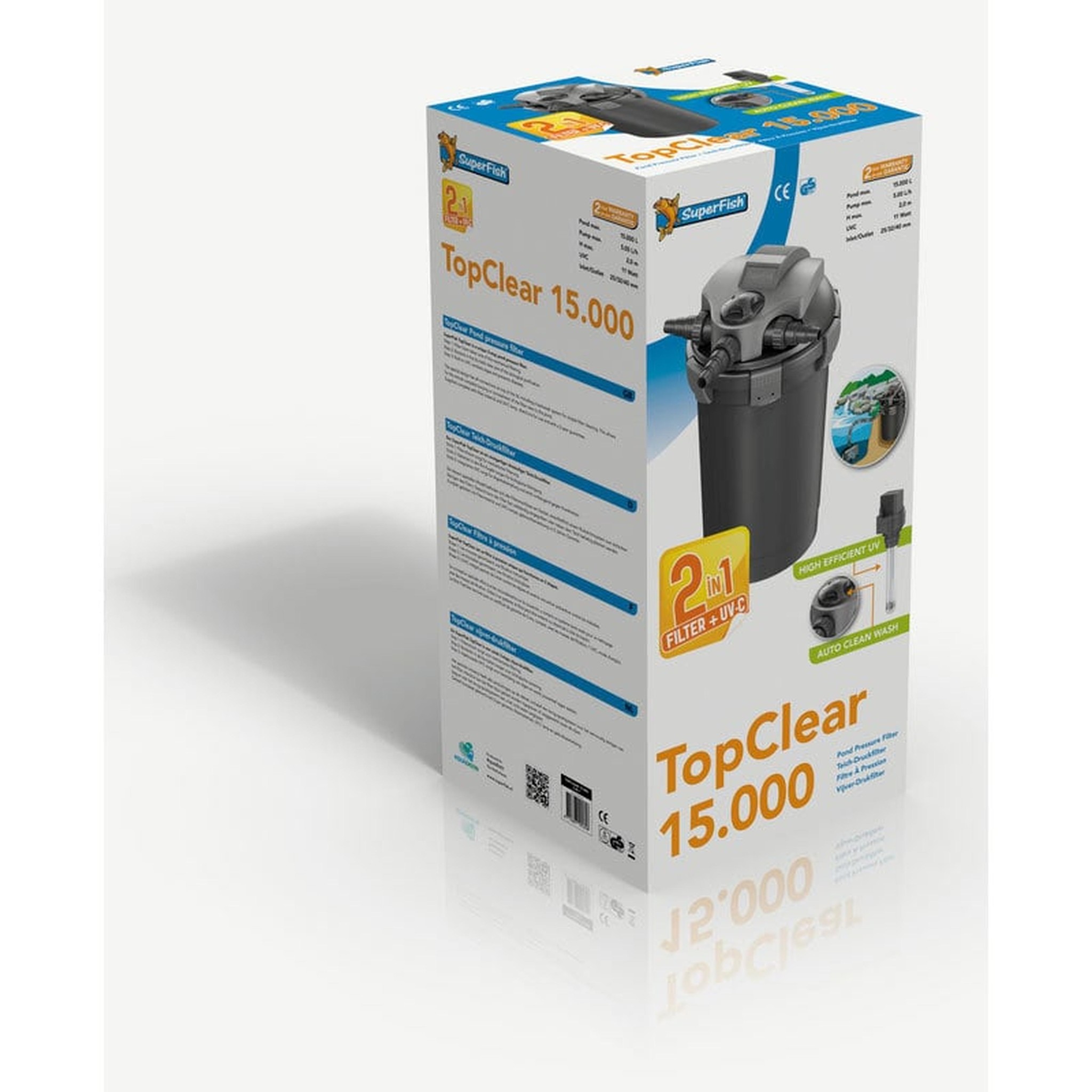 SuperFish topclear UV 15000 11 watt Vijverfilter