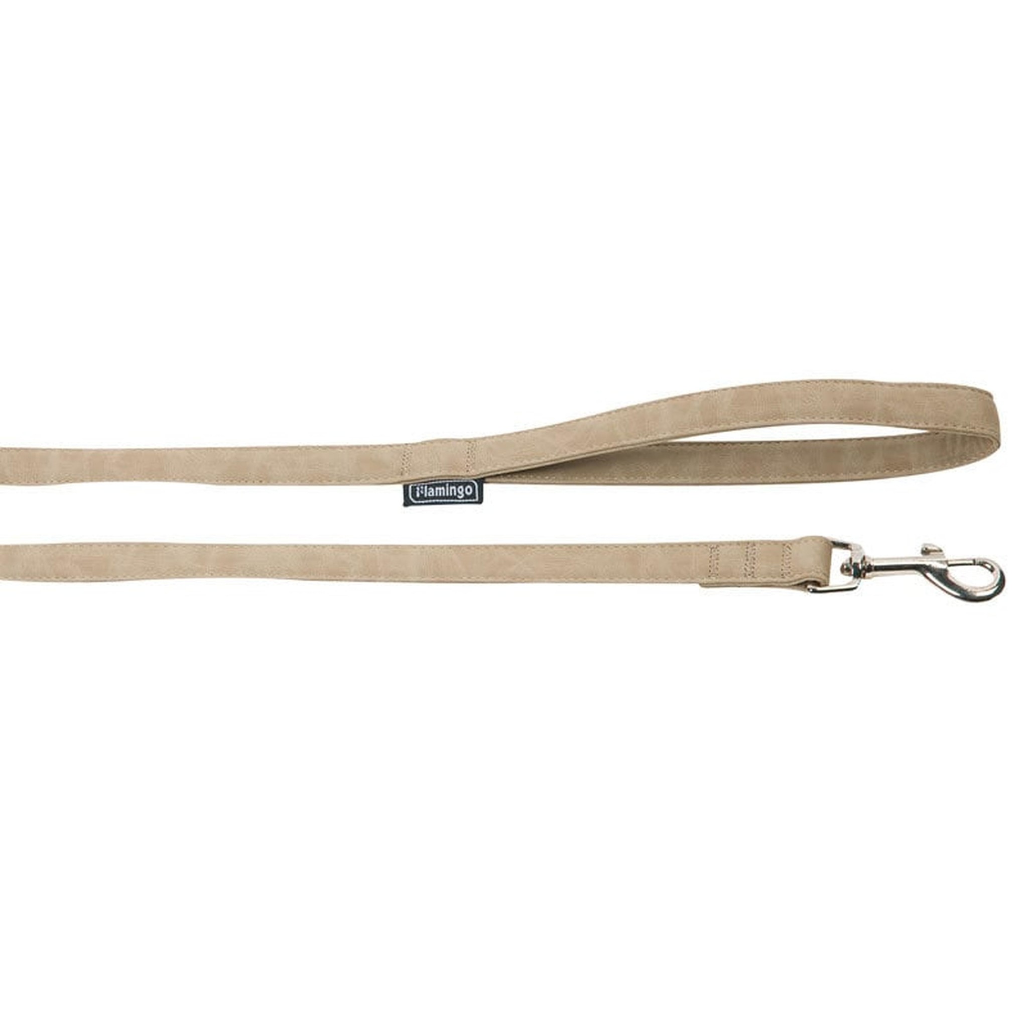 Hondenriem kunstleder creme 100 cm.