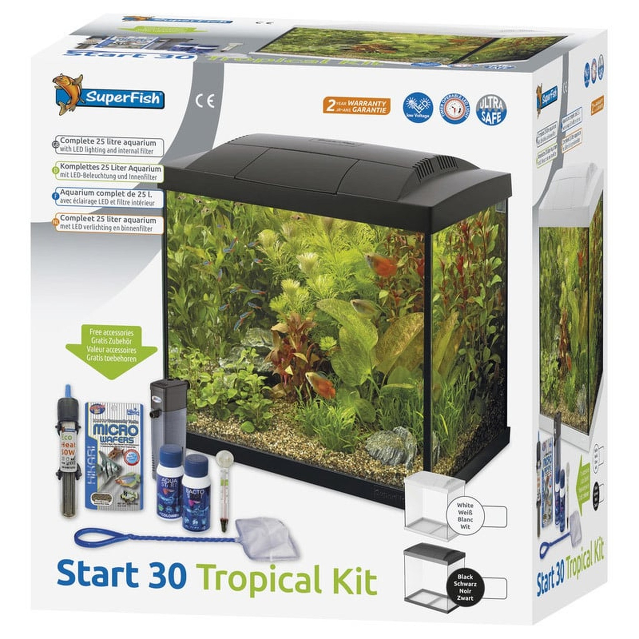 Start 30 Tropical Kit Aquarium Zwart - SuperFish