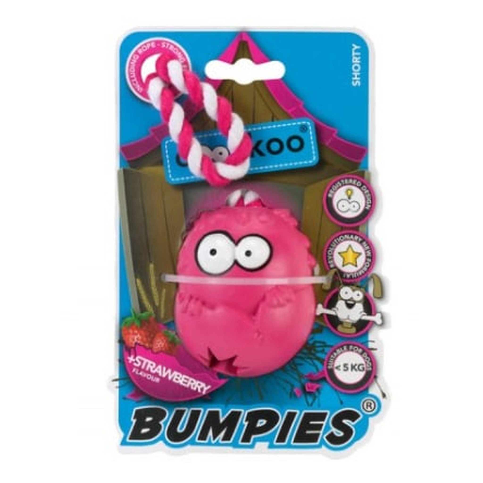 Dog Toy Coockoo Bumpies Roze touw Small - hondenspeelgoed