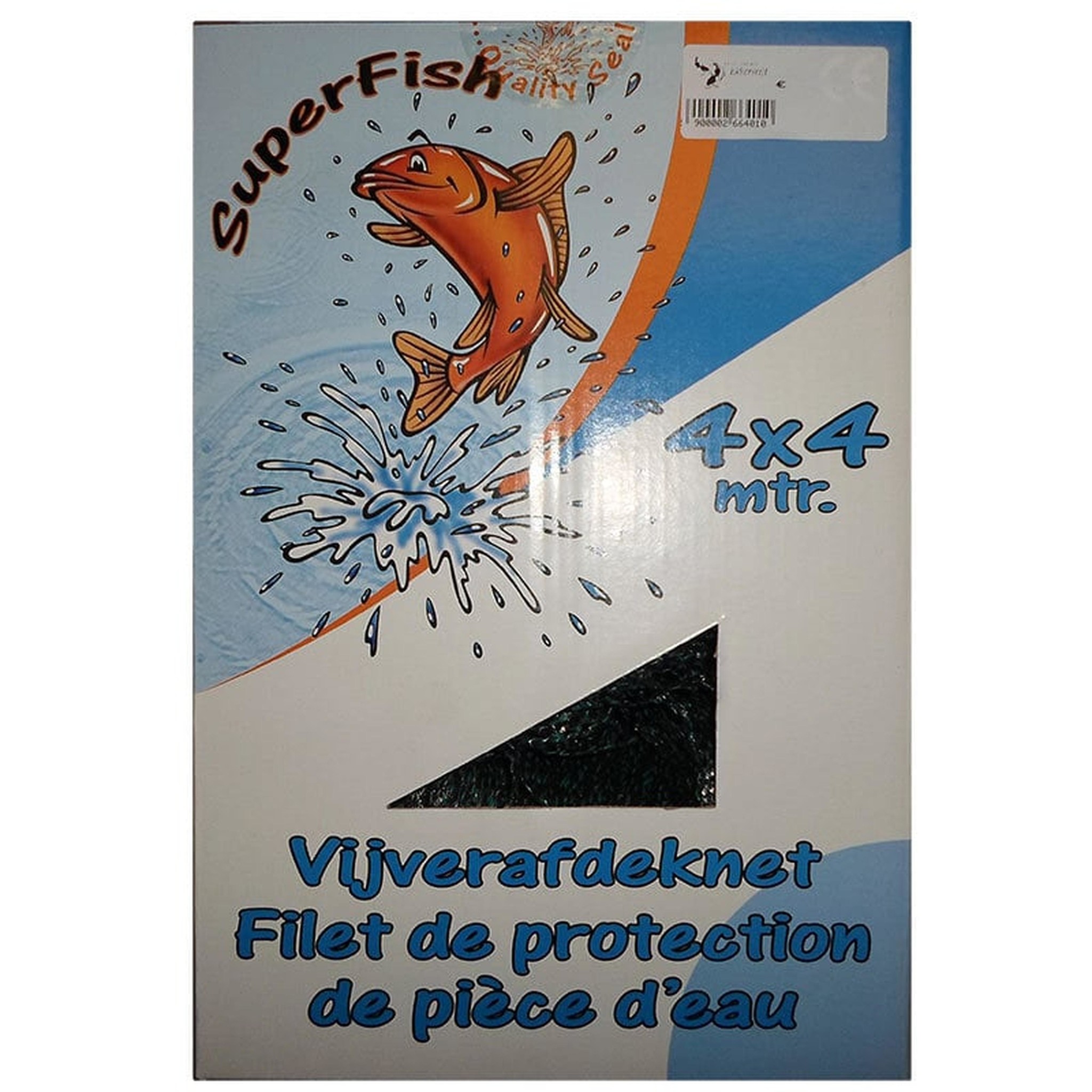 Vijvernet 4 x 4 mtr met 10 pinnen
