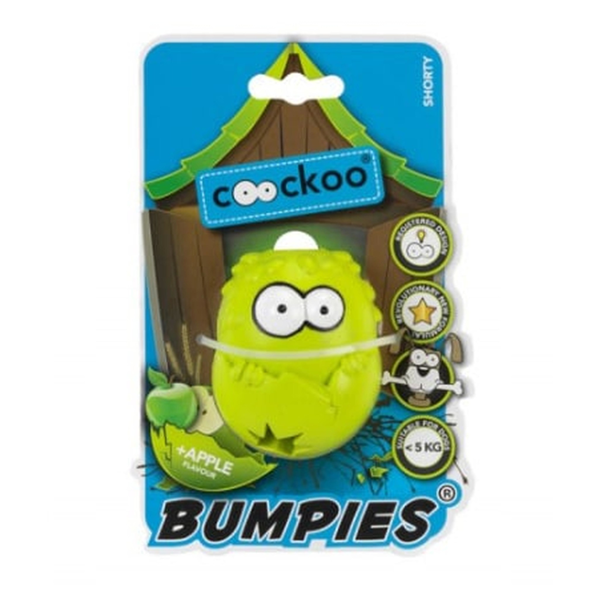 Hondenspeeltje Coockoo Bumpies Groen Small - hondenspeelgoed