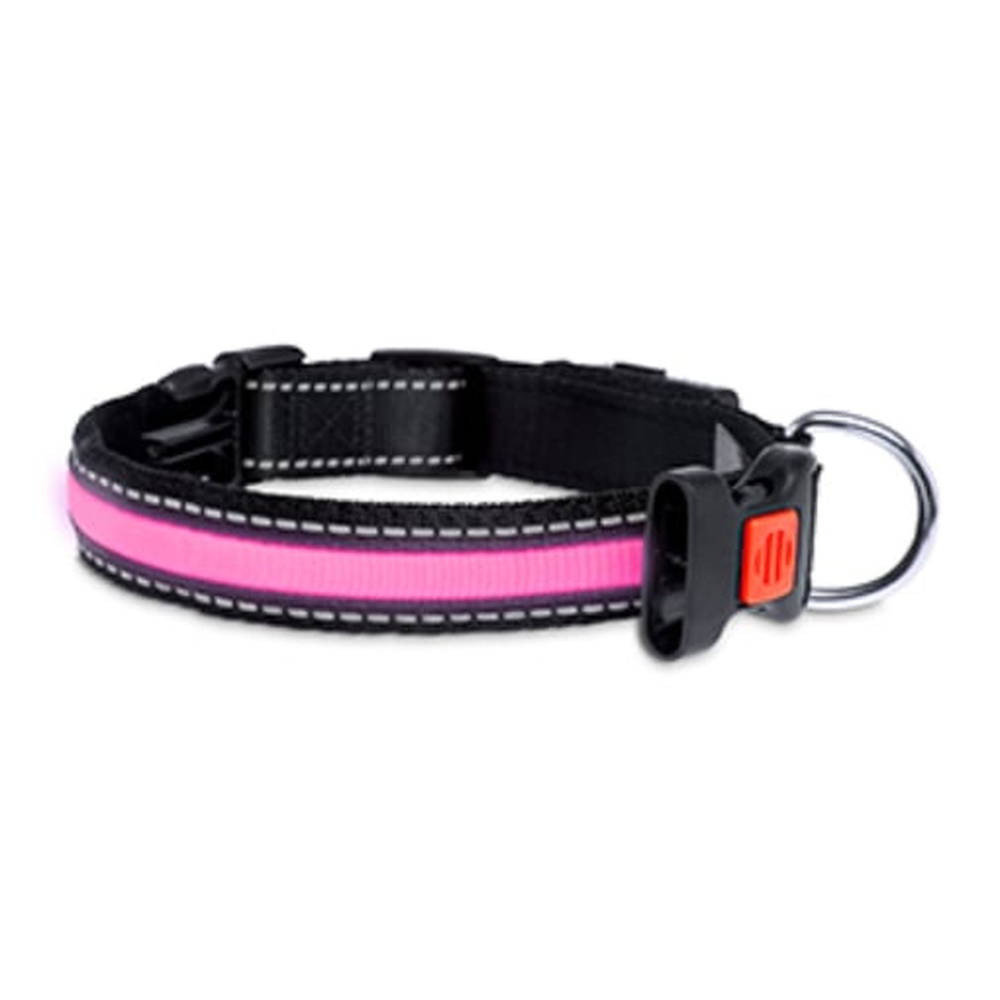 Led halsband roze + usb oplader 66 cm