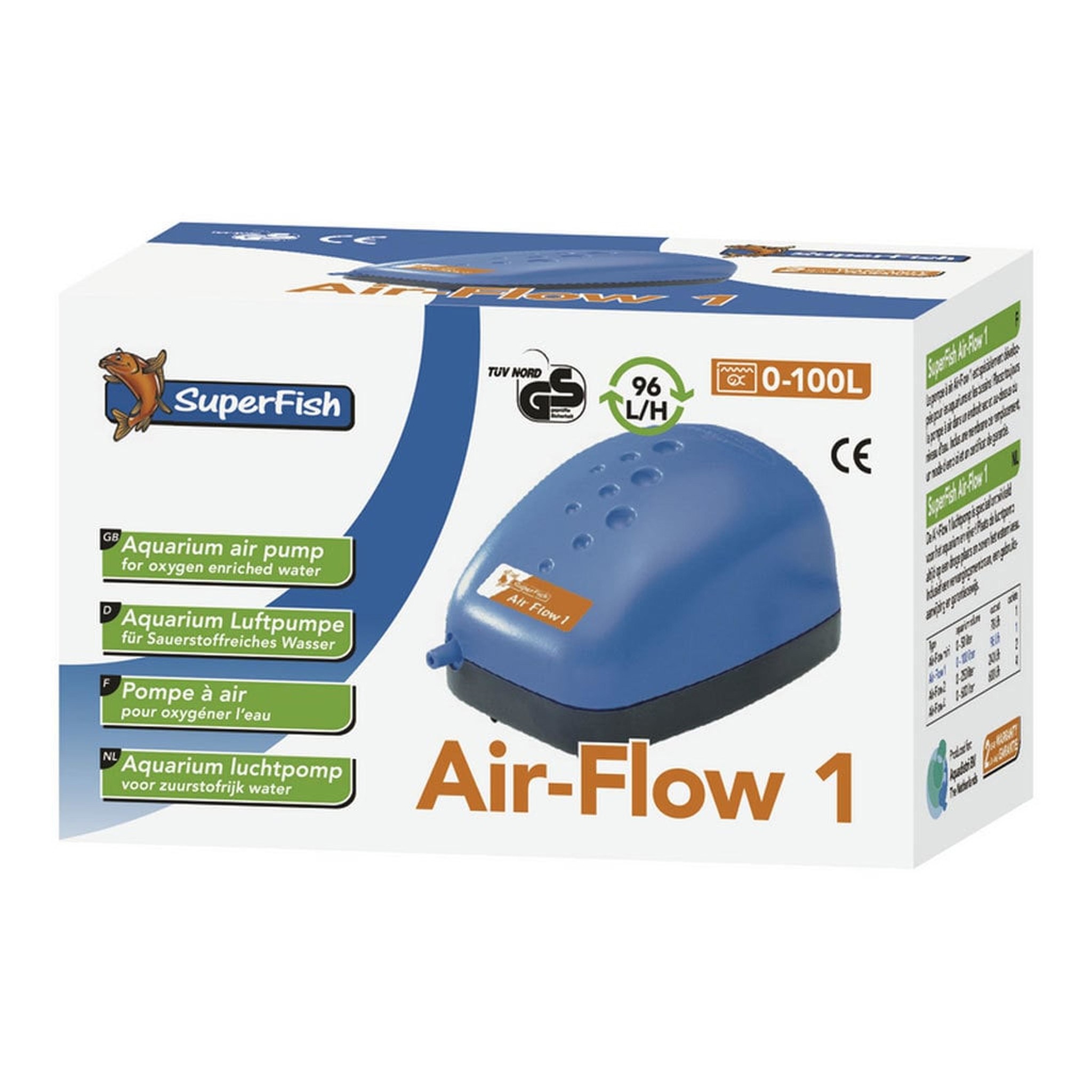 Air-flow 1 way - SuperFish Aquarium Luchtpomp