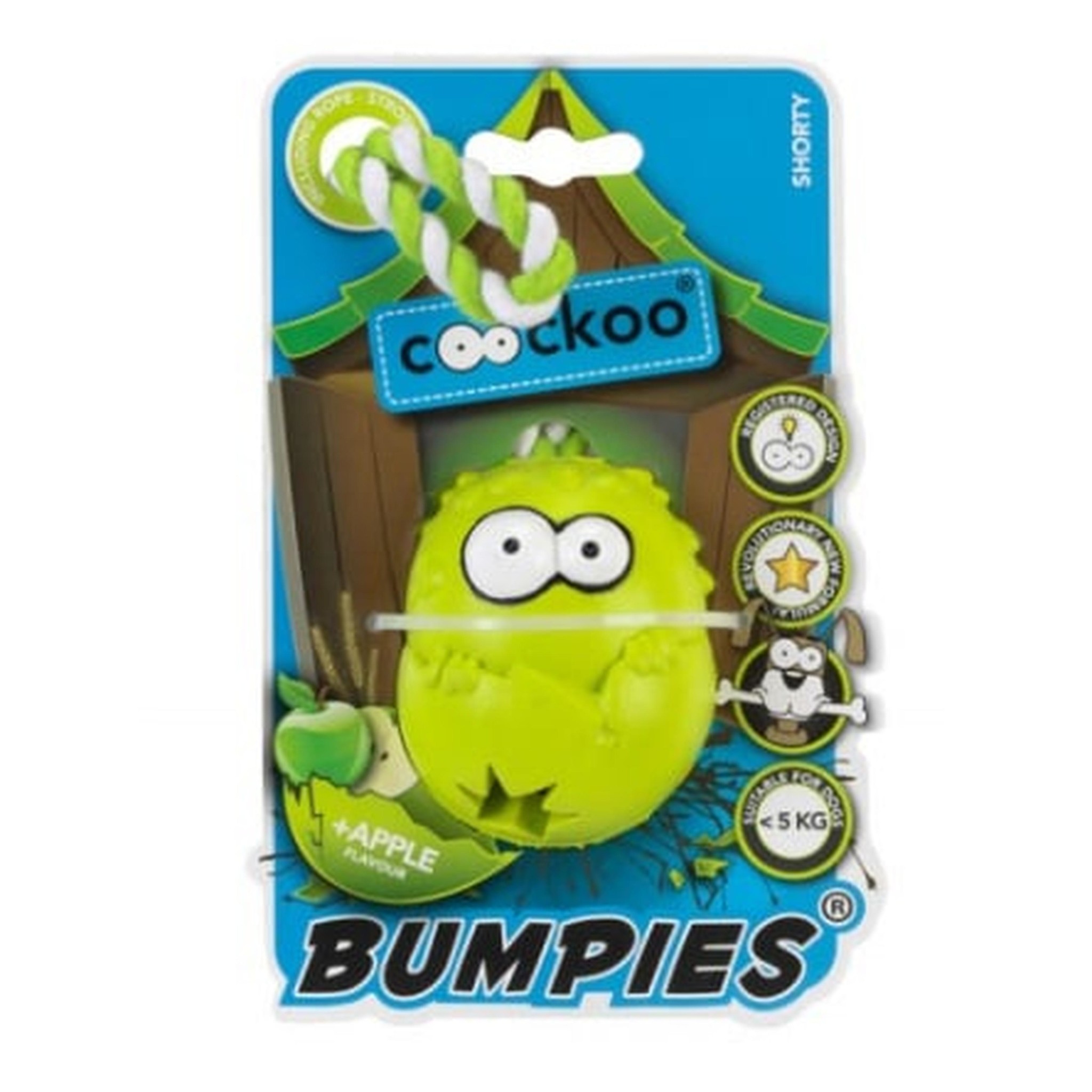 Dog Toy Coockoo Bumpies Groen touw Small - hondenspeelgoed