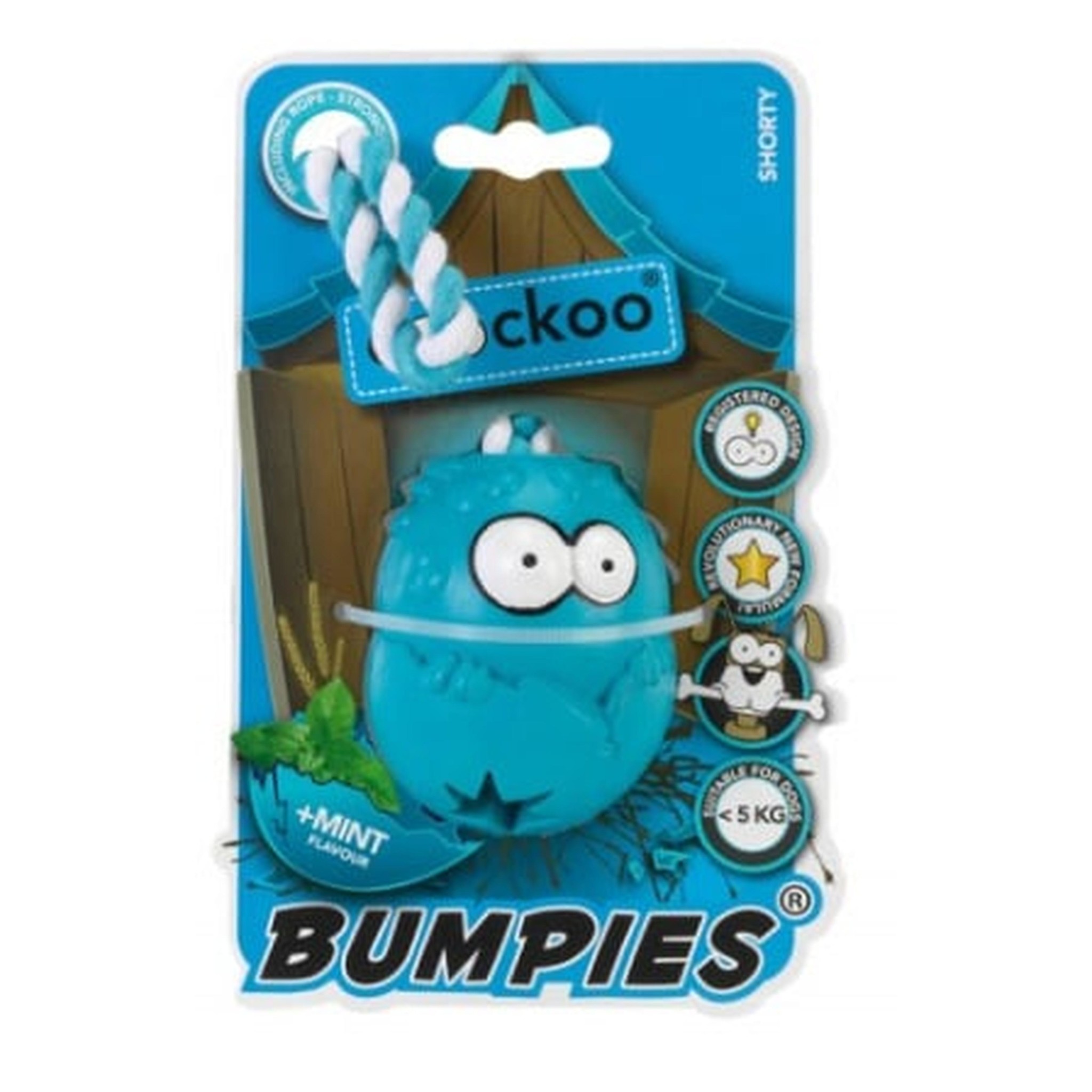 Dog Toy Coockoo Bumpies Blauw touw Small - hondenspeelgoed